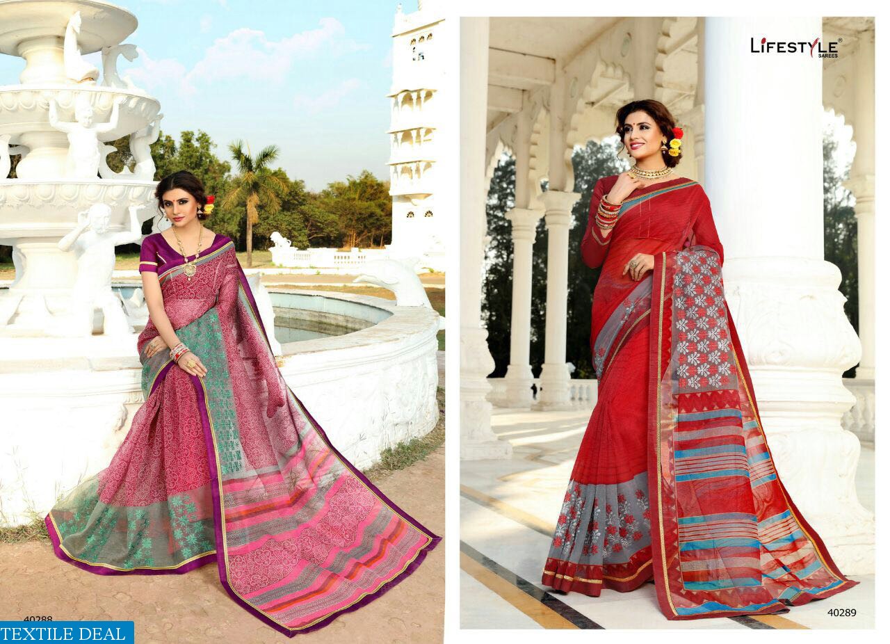 life style katha cotton vol-8 Wholesale cotton printed Saree